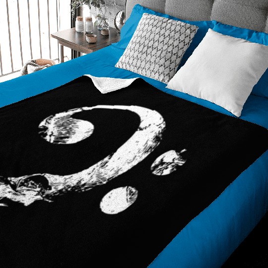 guitar bass skull bass clef osn black and white sh Baby Blankets
