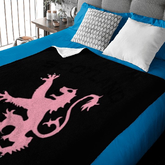 Cute Scottish rampant lion light pink Baby Blankets