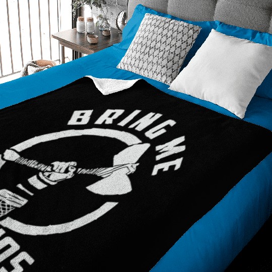 bring me Thanos stormbreaker black and white Baby Blankets