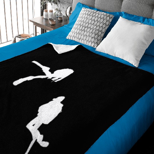 Diver Diving Snorkeling Swimming Goggles Sea Life Baby Blankets