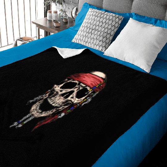 Pirate Skull and Crossbones Baby Blankets