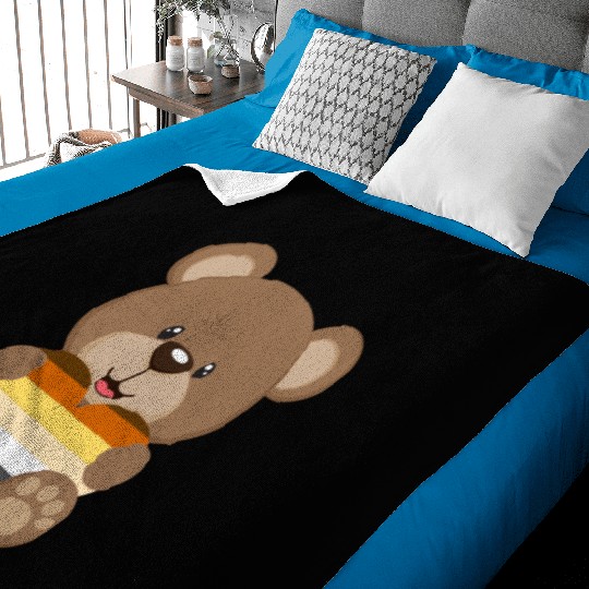 Teddy Bear LGBT Gay Pride Cartoon CSD Fetish Baby Blankets