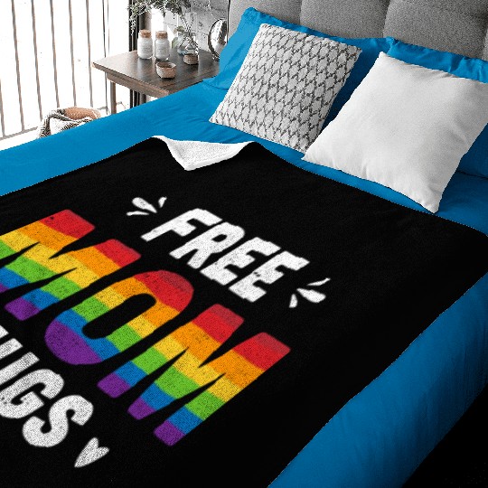 Free Mom Hugs Baby Blankets