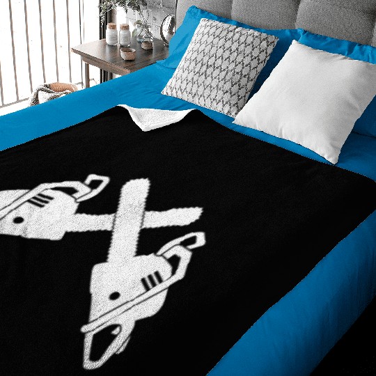 Chainsaw Lumberjack Baby Blankets