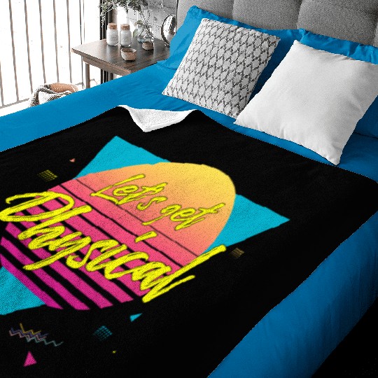 Lets Get Physical Workout Gym, Totally Rad 80'S Baby Blankets