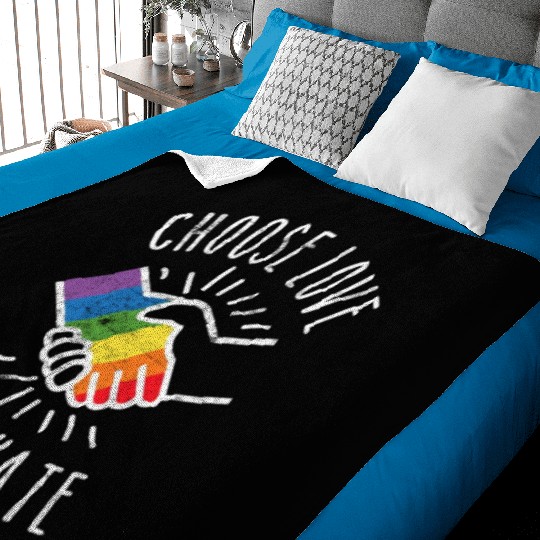 Pride Month Ally LGBT Support Gifts Cute Rainbow Baby Blankets