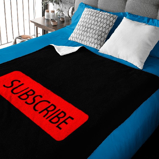 Youtube subscribe design Baby Blankets