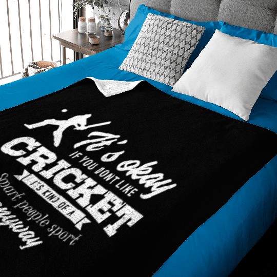 Cricket Team Gift Funny Cricket Player Baby Blankets