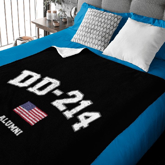 Dd 214 Us Armed Forces Alumni Usa Flag Vintage Baby Blankets