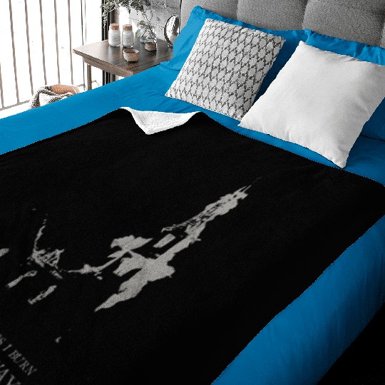Burning Church Occult Antichrist Satan Atheist Baby Blankets