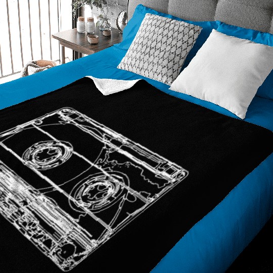 Cassette Tape Baby Blankets