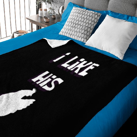 Paarshirt I like His cock Funny love gift Baby Blankets