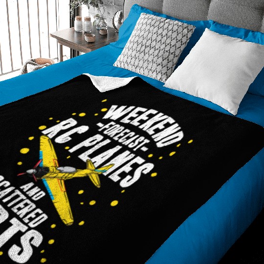 RC Plane Scattered Parts Weekend Pilot Crash Baby Blankets