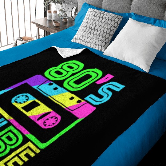 Retro Aesthetic Party Wear - 80s Vibe Baby Blankets