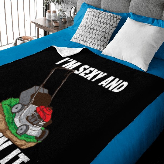 lawn mowing lawn mower garden gardener Baby Blankets