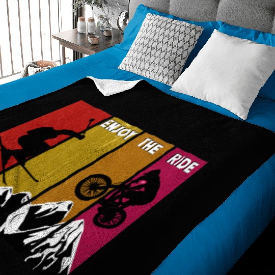Mountainbike Mountainbiking Bike Enjoy Ride Baby Blankets