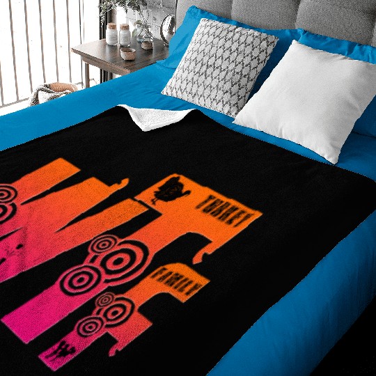 Thanksgiving Turkey Wine Family Tradition Gift Baby Blankets