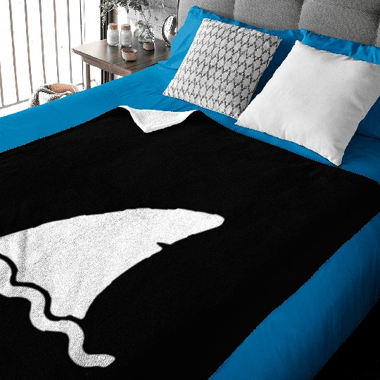 Shark shark fin water sea animal swim present Baby Blankets