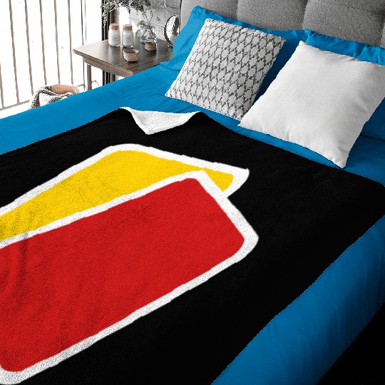 Red yellow card Baby Blankets