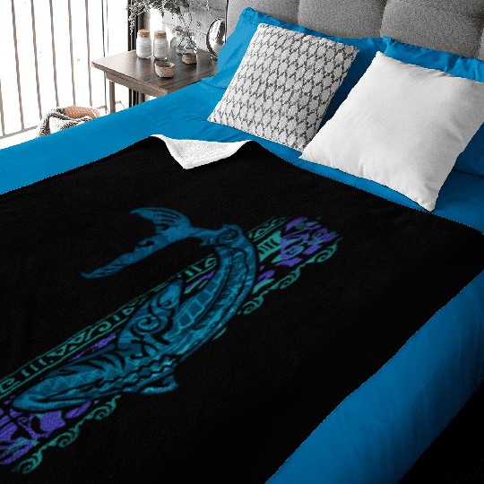 Hawaiian Shark - Polynesian Tribal Shark Baby Blankets