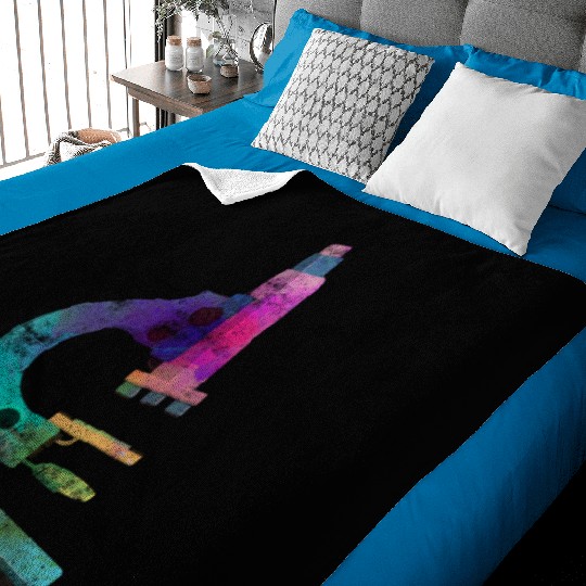 Medical Microscope Biological Scientist Microscopy Baby Blankets