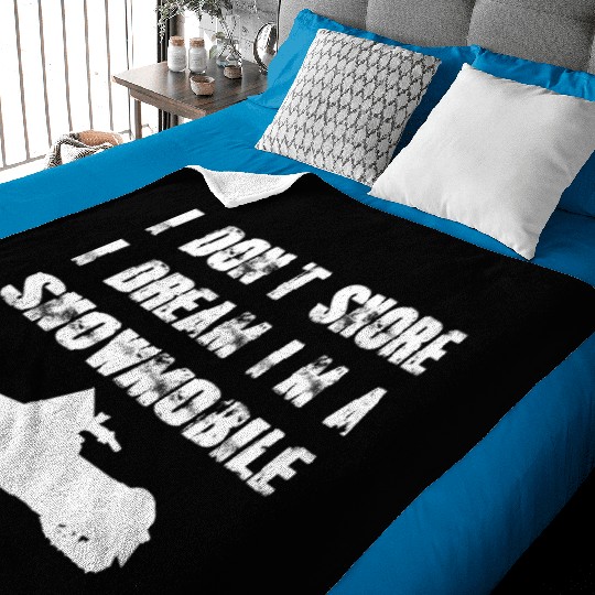 Winter Snowmobile Engine Skiing Funny Fast Gift Baby Blankets