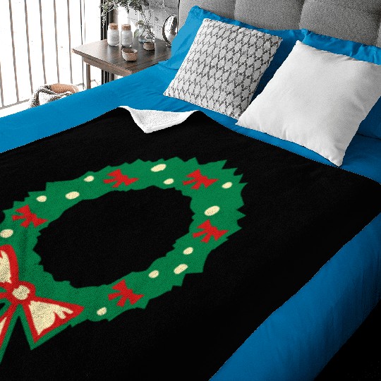 christmas wreath Baby Blankets