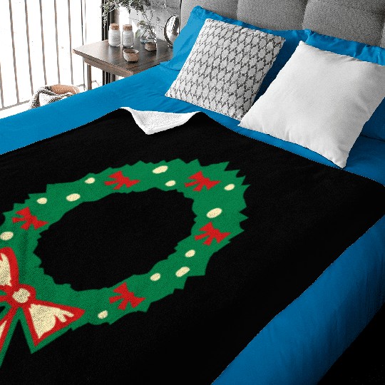 christmas wreath Baby Blankets