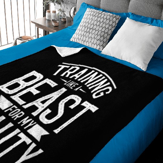 Training like a Beast for my Beauty | gym power Baby Blankets
