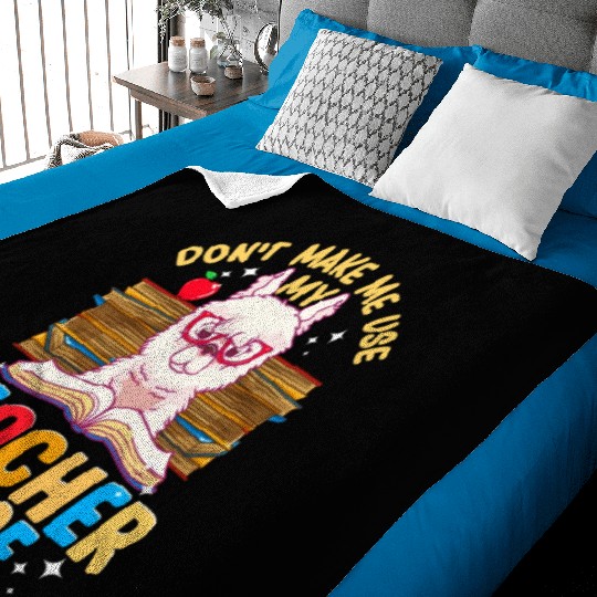 Funny Alpaca Teacher - Teacher Appreciation Gifts Baby Blankets