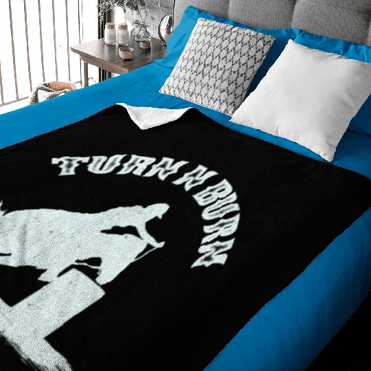 Barrel Racing Racer Rodeo Turn N Burn Quote Gift Baby Blankets