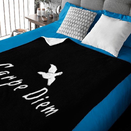carpe diem Bird Baby Blankets