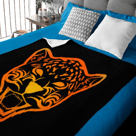 T Tattoo Jaguar Face Gift Idea Baby Blankets