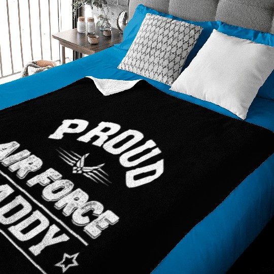 Proud Air Force Daddy Baby Blankets,Air Force Baby Blankets.