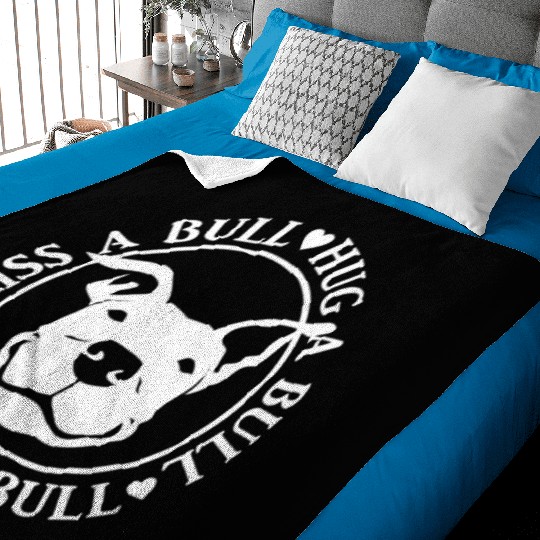 Love-A-Bull Pitbull Bully Dog Rescue Baby Blankets
