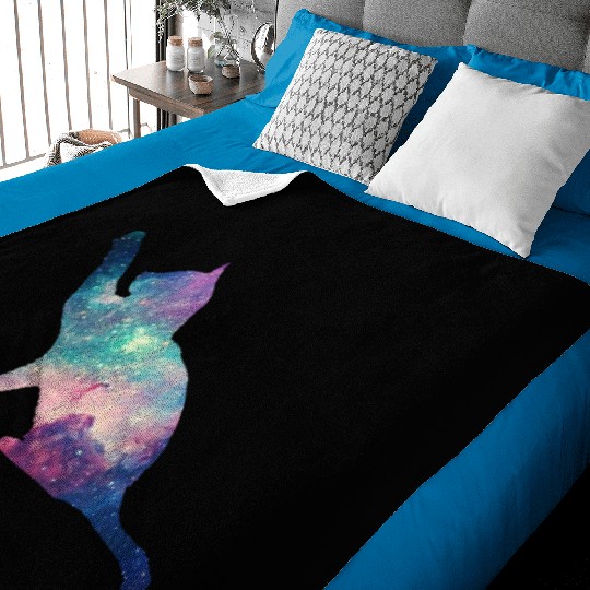 galaxy cat for cats lovers Baby Blankets