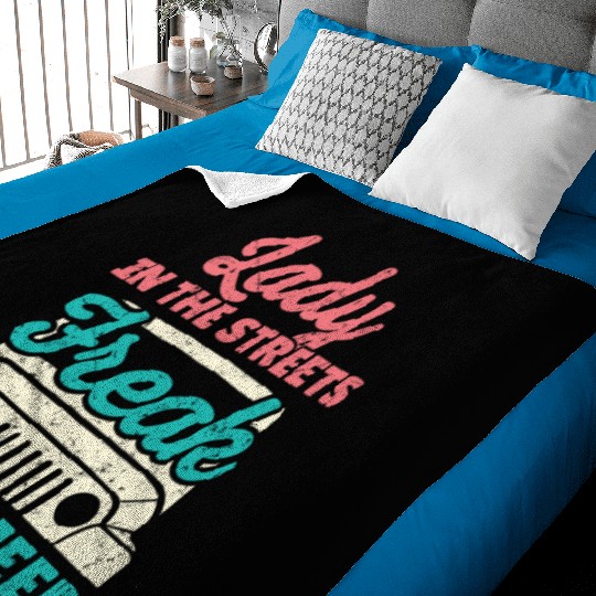 Lady in the Streets Freak in the Jeep Baby Blankets