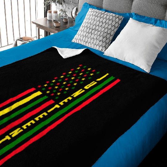 Juneteenth Color Flag Black African American Flag Baby Blankets