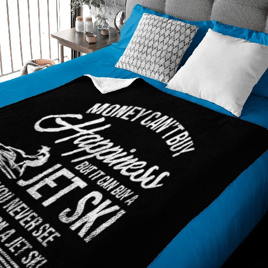 Money Can't Buy Happiness Jet Ski Water Sports Baby Blankets