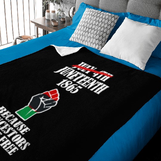 Juneteenth Ancestors Black African American Flag.. Baby Blankets