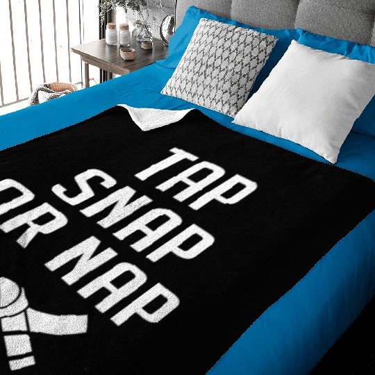 Tap Snap Or Nap - Jiu-jitsu Baby Blankets