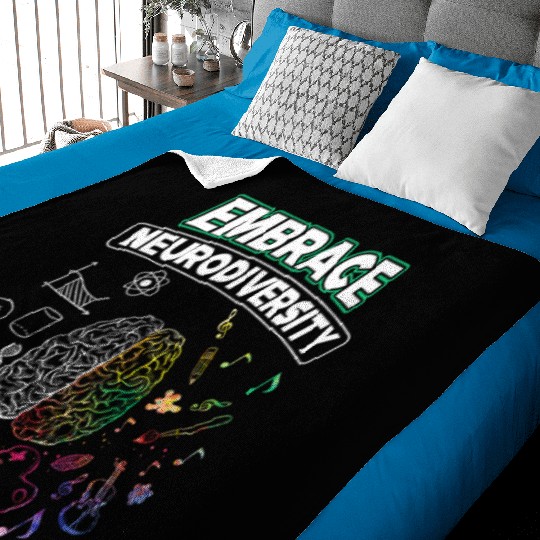 Embrace Neurodiversity Brain Voice Baby Blankets