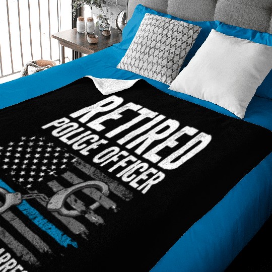 Police Retirement Baby Blankets Retired Police Officer