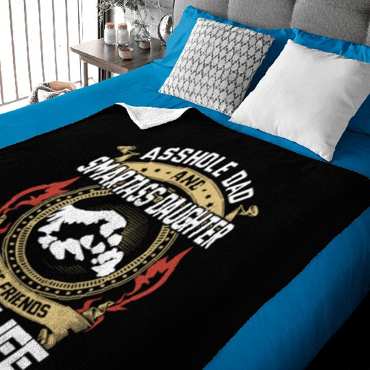 asshole dad and smartass daughter Baby Blankets