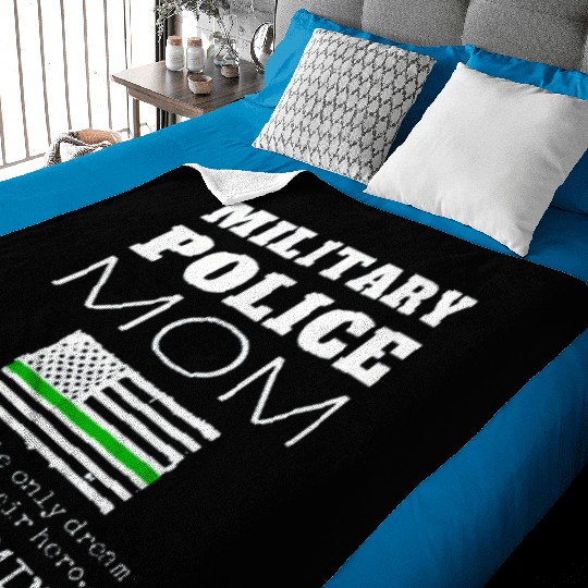 Proud Mom Of An MP Military Police Mothe Baby Blankets