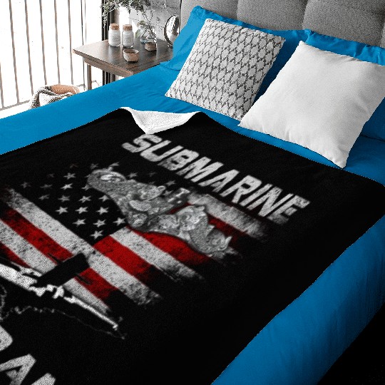 Vintage US Navy Submarine Service Veteran Baby Blankets