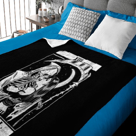 Blackcraft Death the Grim Reaper Kiss Tarot Card Baby Blankets
