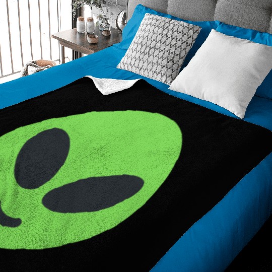 Alien Smiling Baby Blankets