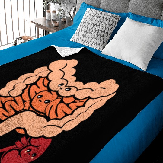 Cute Human Anatomy Body Parts Organs Gift Baby Blankets