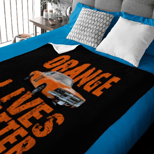 General Lee Dukes Of Hazzard Retro Orange Lives Baby Blankets